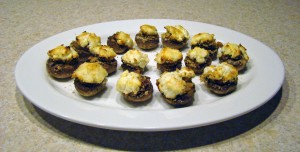 Mushrooms & Goat Cheese - The Finished Product