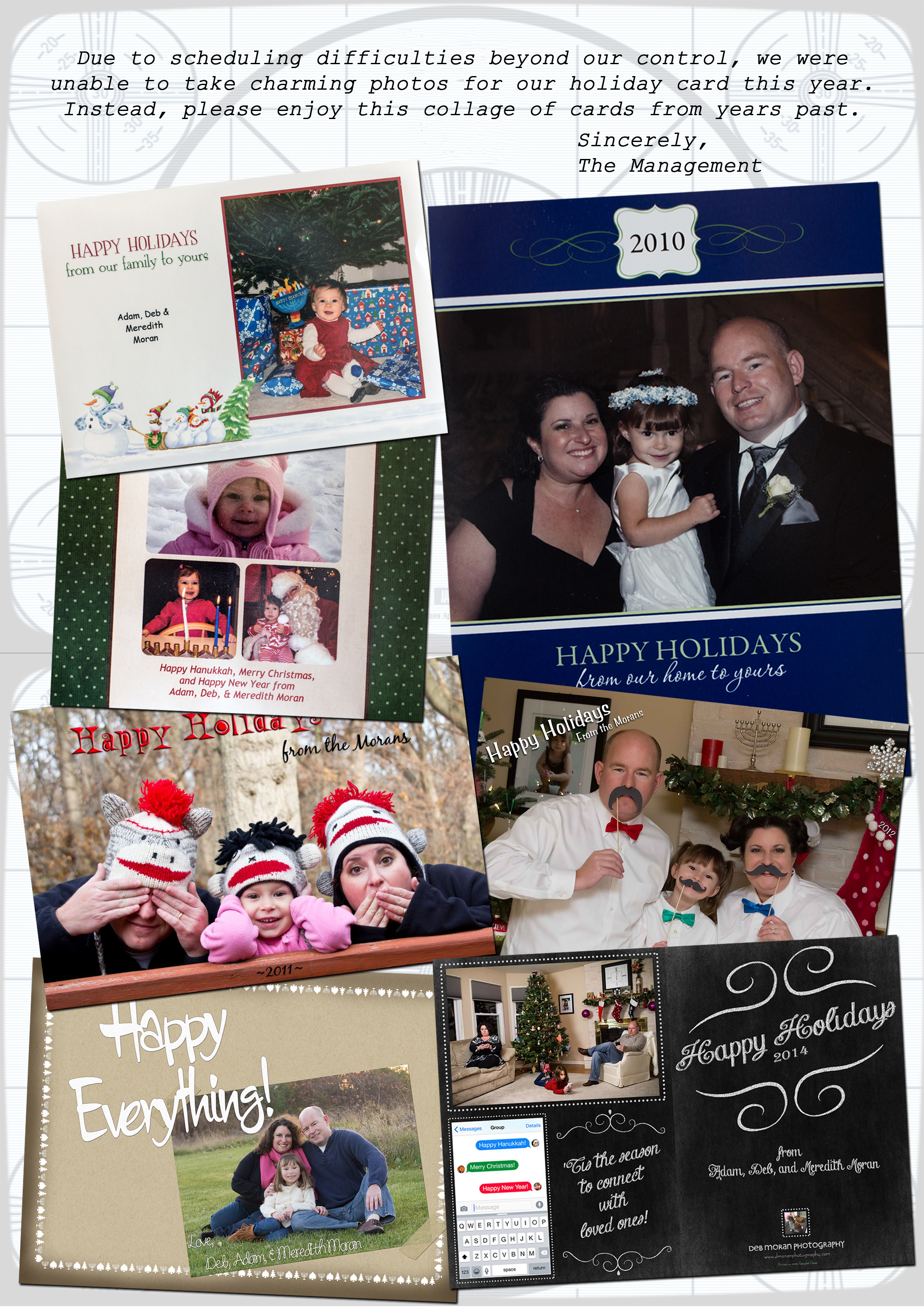 The inside of our holiday card for 2015