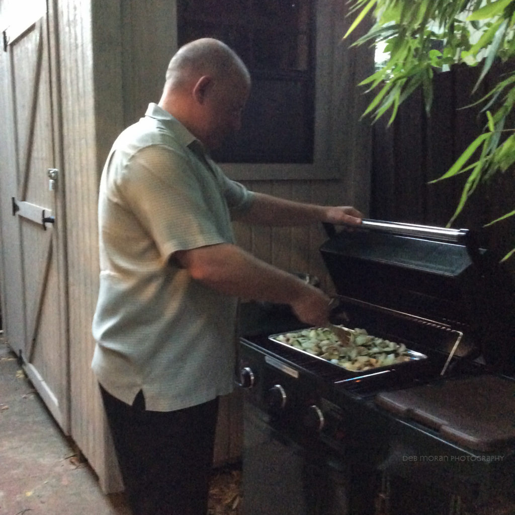 Even on vacay, Hubs is forever the Grill Master.
