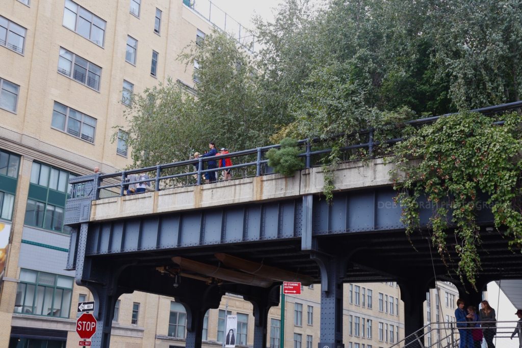 Looking up at the start of the High Line.