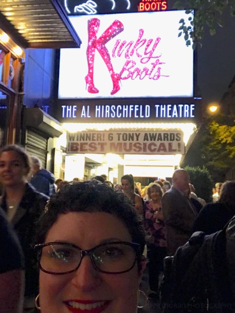 Outside the theater after the show.